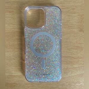 Kate Spade Holographic Glitter iPhone Case 15 Pro